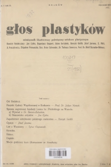 Głos Plastyków : miesięcznik ilustrowany poświęcony sztukom plastycznym. R.2 [!], 1932, Zeszyt 1