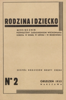 Rodzina i Dziecko : miesięcznik poświęcony zagadnieniom wychowania dziecka w domu, w szkole i w środowisku. 1935, nr 2