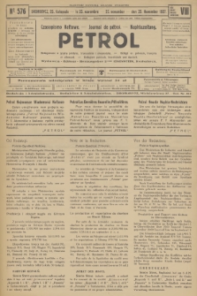 Petrol : czasopismo naftowe : journal de pétrol : Naphtazeitung. R.8, 1927, № 576