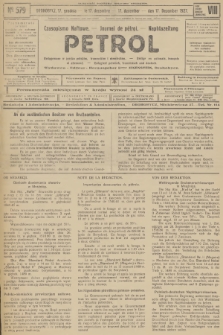 Petrol : czasopismo naftowe : journal de pétrol : Naphtazeitung. R.8, 1927, № 579