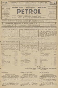 Petrol : czasopismo naftowe : journal de pétrol : Naphtazeitung. R.9, 1928, № 586