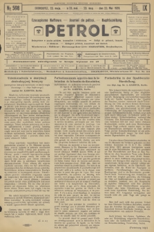 Petrol : czasopismo naftowe : journal de pétrol : Naphtazeitung. R.9, 1928, № 598