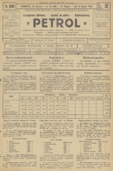Petrol : czasopismo naftowe : journal de pétrol : Naphtazeitung. R.9, 1928, № 608