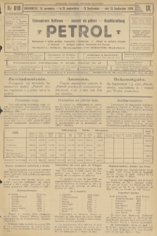 Petrol : czasopismo naftowe : journal de pétrol : Naphtazeitung. R.9, 1928, № 610