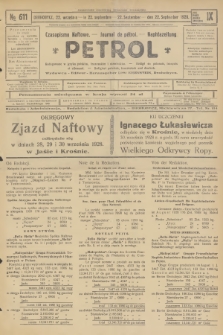 Petrol : czasopismo naftowe : journal de pétrol : Naphtazeitung. R.9, 1928, № 611