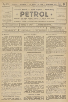 Petrol : czasopismo naftowe : journal de pétrol : Naphtazeitung. R.9, 1928, № 613