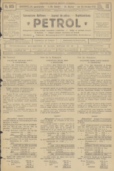 Petrol : czasopismo naftowe : journal de pétrol : Naphtazeitung. R.9, 1928, № 615