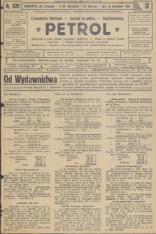Petrol : czasopismo naftowe : journal de pétrol : Naphtazeitung. R.9, 1928, № 620
