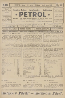 Petrol : czasopismo naftowe : journal de pétrol : Naphtazeitung. R.11, 1930, № 683