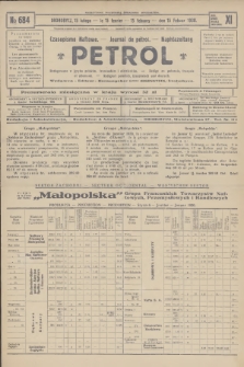 Petrol : czasopismo naftowe : journal de pétrol : Naphtazeitung. R.11, 1930, № 684