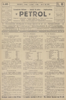 Petrol : czasopismo naftowe : journal de pétrol : Naphtazeitung. R.11, 1930, № 695
