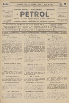 Petrol : czasopismo naftowe : journal de pétrol : Naphtazeitung. R.11, 1930, № 704