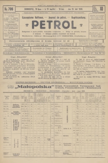 Petrol : czasopismo naftowe : journal de pétrol : Naphtazeitung. R.11, 1930, № 706