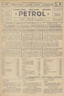 Petrol : czasopismo naftowe : journal de pétrol : Naphtazeitung. R.11, 1930, № 721
