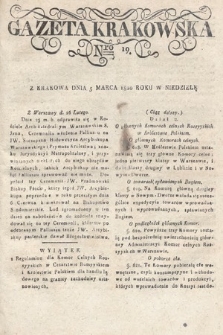 Gazeta Krakowska. 1820 , nr  19