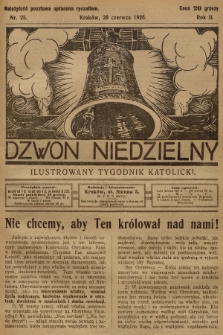 Dzwon Niedzielny : ilustrowany tygodnik katolicki. 1926, nr 25