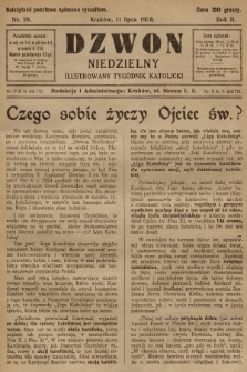 Dzwon Niedzielny : ilustrowany tygodnik katolicki. 1926, nr 28