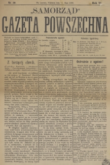Samorząd : gazeta powszechna. R.6, 1886, nr 20