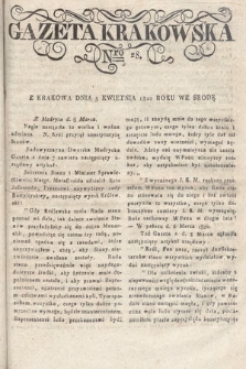 Gazeta Krakowska. 1820 , nr  28