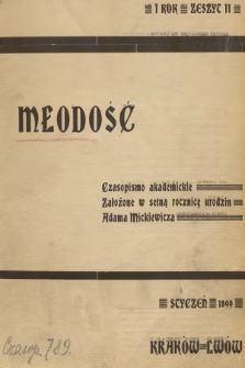 Młodość : czasopismo akademickie założone w stuletnią rocznicę urodzin Adama Mickiewicza. R.1, 1899, Zeszyt 2