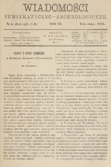 Wiadomości Numizmatyczno-Archeologiczne. R.8, 1896, nr 4