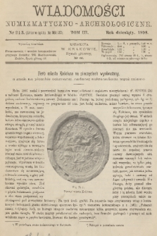 Wiadomości Numizmatyczno-Archeologiczne. R.9 [i.e.10], 1898, nr 2 i 3