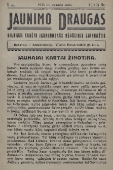 Jaunimo Draugas : mėnesinis jaunuomenės laikraštis. M.10, 1935, nr 2