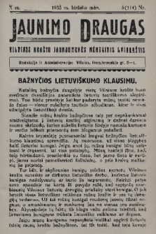 Jaunimo Draugas : mėnesinis jaunuomenės laikraštis. M.10, 1935, nr 6