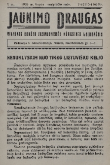 Jaunimo Draugas : mėnesinis jaunuomenės laikraštis. M.10, 1935, nr 7-8