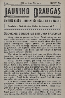 Jaunimo Draugas : mėnesinis jaunuomenės laikraštis. M.10, 1935, nr 11