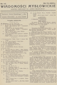 Wiadomości Mysłowickie : dodatek parafjalny do „Gościa Niedzielnego”. [R.1], 1929, nr 13