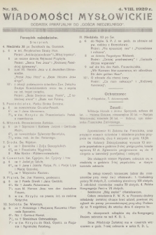 Wiadomości Mysłowickie : dodatek parafjalny do „Gościa Niedzielnego”. [R.1], 1929, nr 18