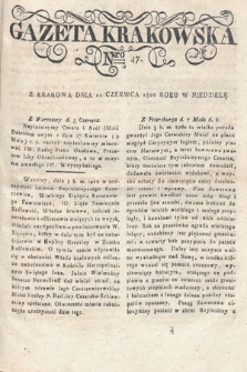 Gazeta Krakowska. 1820 , nr  47