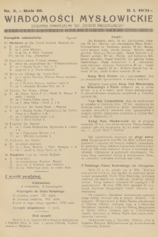 Wiadomości Mysłowickie : dodatek parafjalny do „Gościa Niedzielnego”. R.3, 1931, nr 2
