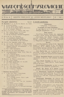 Wiadomości Mysłowickie : dodatek parafjalny do „Gościa Niedzielnego”. R.3, 1931, nr 4