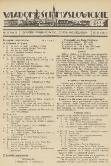 Wiadomości Mysłowickie : dodatek parafjalny do „Gościa Niedzielnego”. R.3, 1931, nr 11