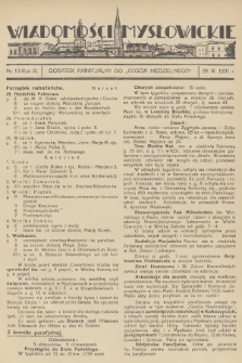 Wiadomości Mysłowickie : dodatek parafjalny do „Gościa Niedzielnego”. R.3, 1931, nr 13