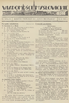 Wiadomości Mysłowickie : dodatek parafjalny do „Gościa Niedzielnego”. R.3, 1931, nr 16