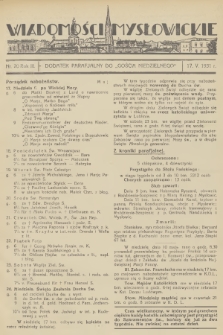 Wiadomości Mysłowickie : dodatek parafjalny do „Gościa Niedzielnego”. R.3, 1931, nr 20