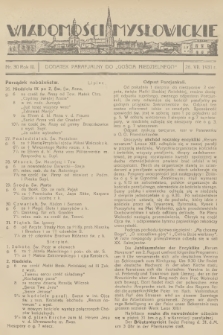 Wiadomości Mysłowickie : dodatek parafjalny do „Gościa Niedzielnego”. R.3, 1931, nr 30