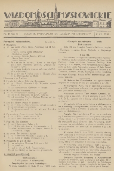 Wiadomości Mysłowickie : dodatek parafjalny do „Gościa Niedzielnego”. R.3, 1931, nr 31