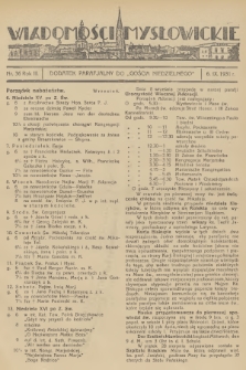 Wiadomości Mysłowickie : dodatek parafjalny do „Gościa Niedzielnego”. R.3, 1931, nr 36