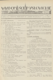 Wiadomości Mysłowickie : dodatek parafjalny do „Gościa Niedzielnego”. R.3, 1931, nr 40