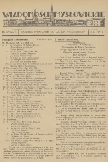 Wiadomości Mysłowickie : dodatek parafjalny do „Gościa Niedzielnego”. R.3, 1931, nr 42