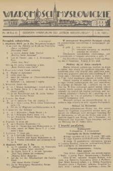 Wiadomości Mysłowickie : dodatek parafjalny do „Gościa Niedzielnego”. R.3, 1931, nr 44