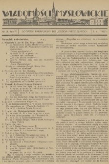 Wiadomości Mysłowickie : dodatek parafjalny do „Gościa Niedzielnego”. R.4, 1932, nr 18