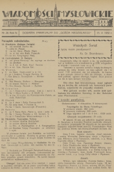 Wiadomości Mysłowickie : dodatek parafjalny do „Gościa Niedzielnego”. R.4, 1932, nr 20