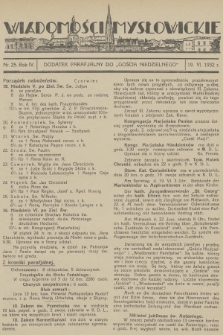 Wiadomości Mysłowickie : dodatek parafjalny do „Gościa Niedzielnego”. R.4, 1932, nr 25
