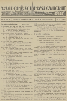 Wiadomości Mysłowickie : dodatek parafjalny do „Gościa Niedzielnego”. R.4, 1932, nr 39
