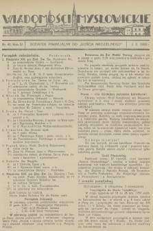 Wiadomości Mysłowickie : dodatek parafjalny do „Gościa Niedzielnego”. R.4, 1932, nr 40